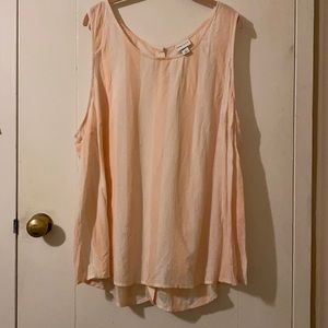 Pink and white striped tank